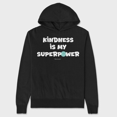 Kindness Is My Superpower Alb, Hanorac Oversize Barbati...