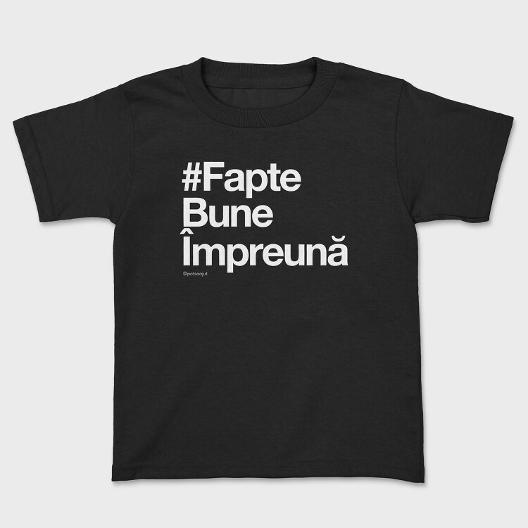 Faptebuneîmpreună Alb, Tricou Copii