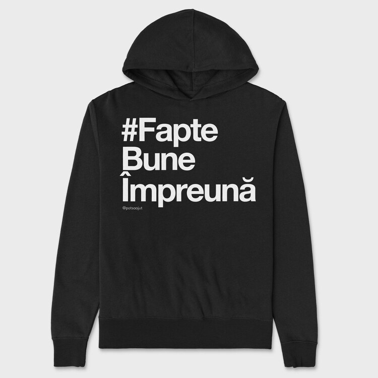 Faptebuneîmpreună Alb, Hanorac Oversize Barbati...