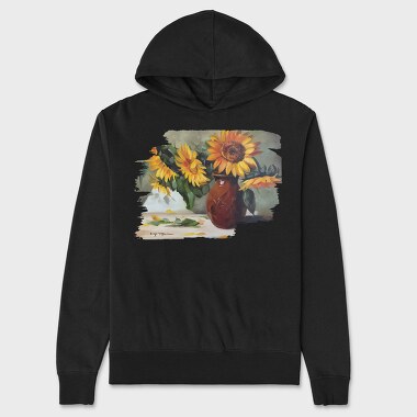 Floarea Soarelui, Hanorac Oversize Barbati (Unisex)
