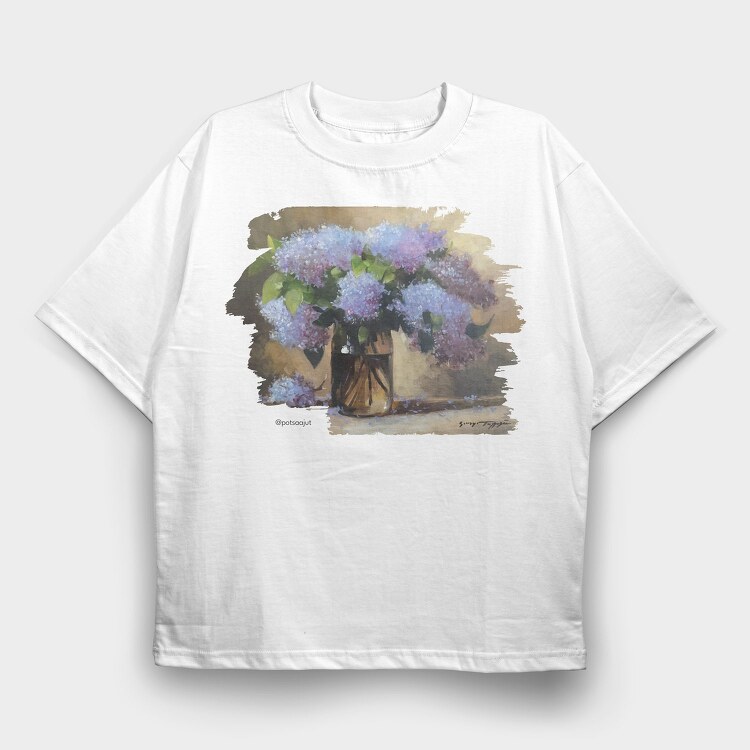 Liliac, Tricou Oversize Barbati (Unisex)