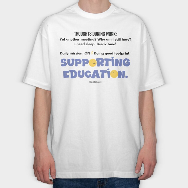 Supporting Education, Tricou Oversize Barbati...