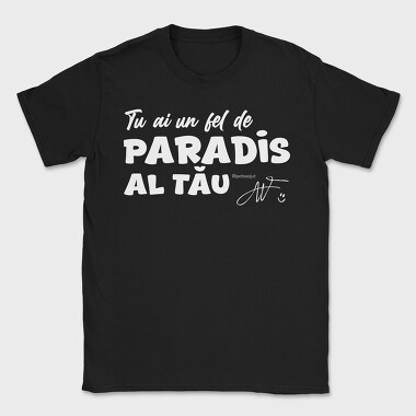 Paradis Alb, Tricou Barbati (Unisex)