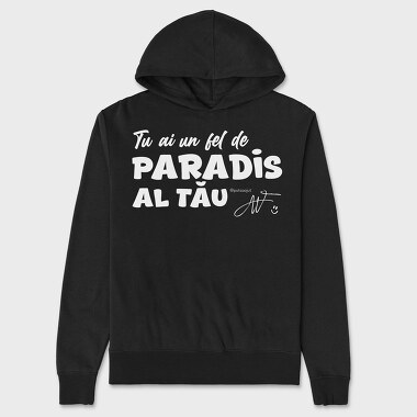 Paradis Alb, Hanorac Oversize Barbati (Unisex)
