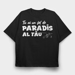 Paradis Alb, Tricou Oversize Barbati (Unisex)