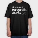 Paradis Alb, Tricou Oversize Barbati (Unisex)